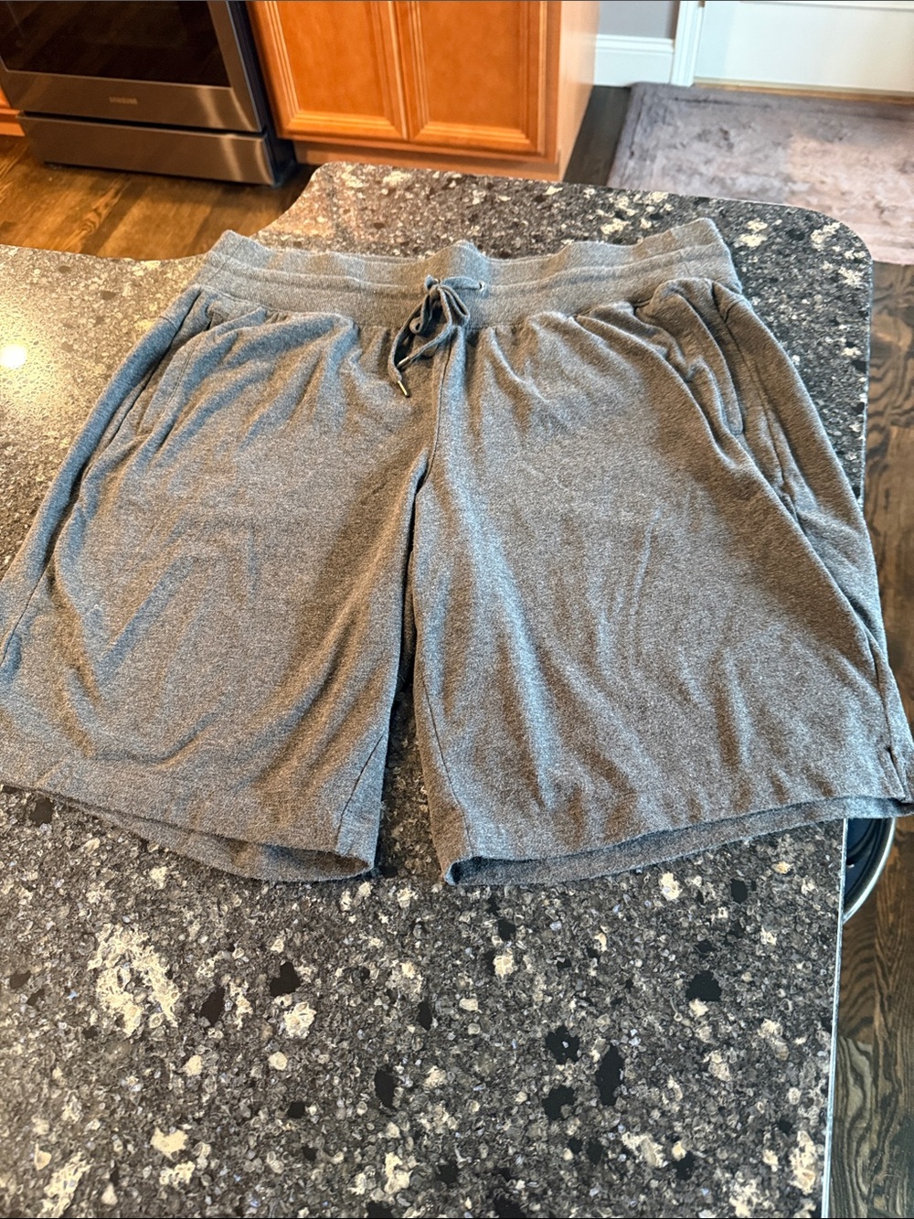 tek gear Men's Heather Gray Athletic Drawstring Shorts